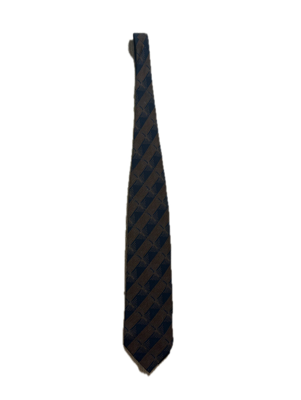 Giorgio Armani Cravatte Dark Brown/Black Diagonal Tie